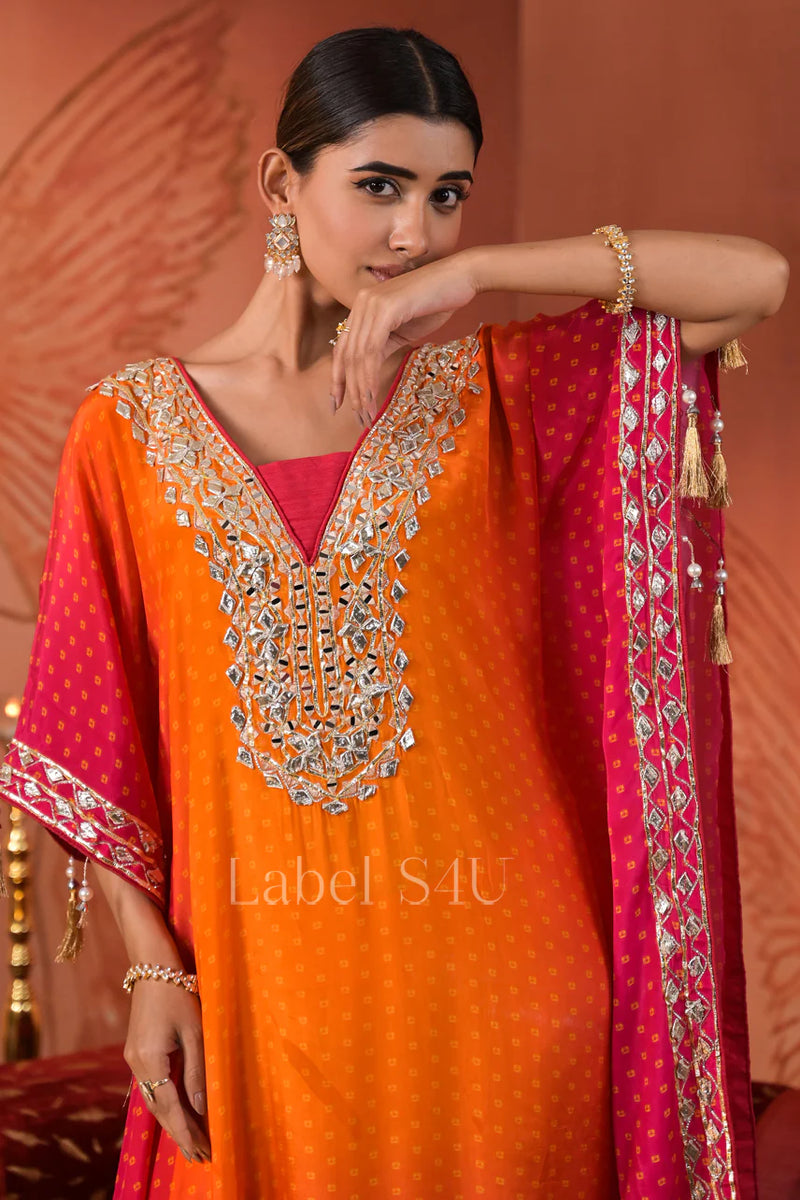 Flame Glow Kaftan By S4u Shivali