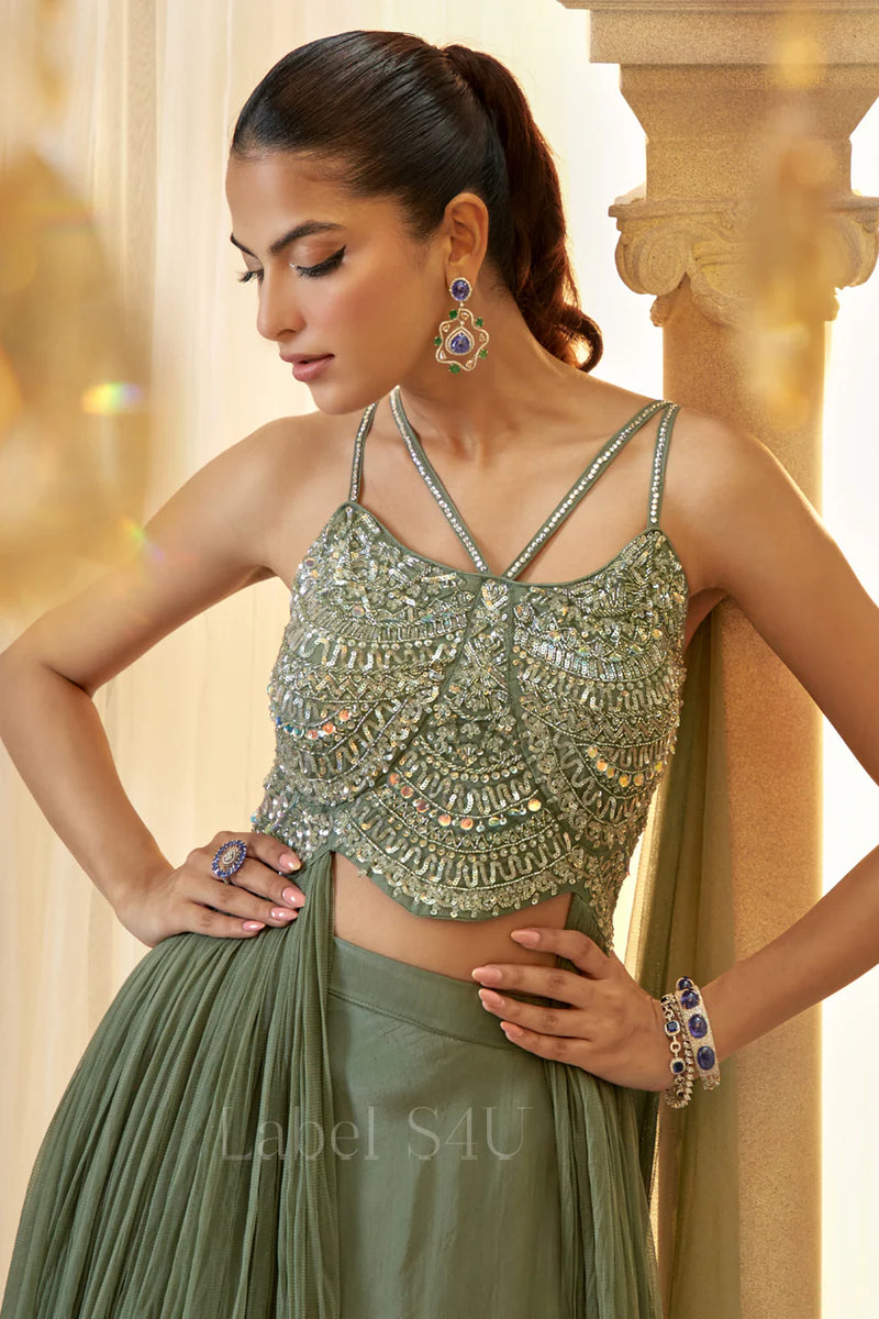 Lush Reverie Skirt Set By S4u Shivali