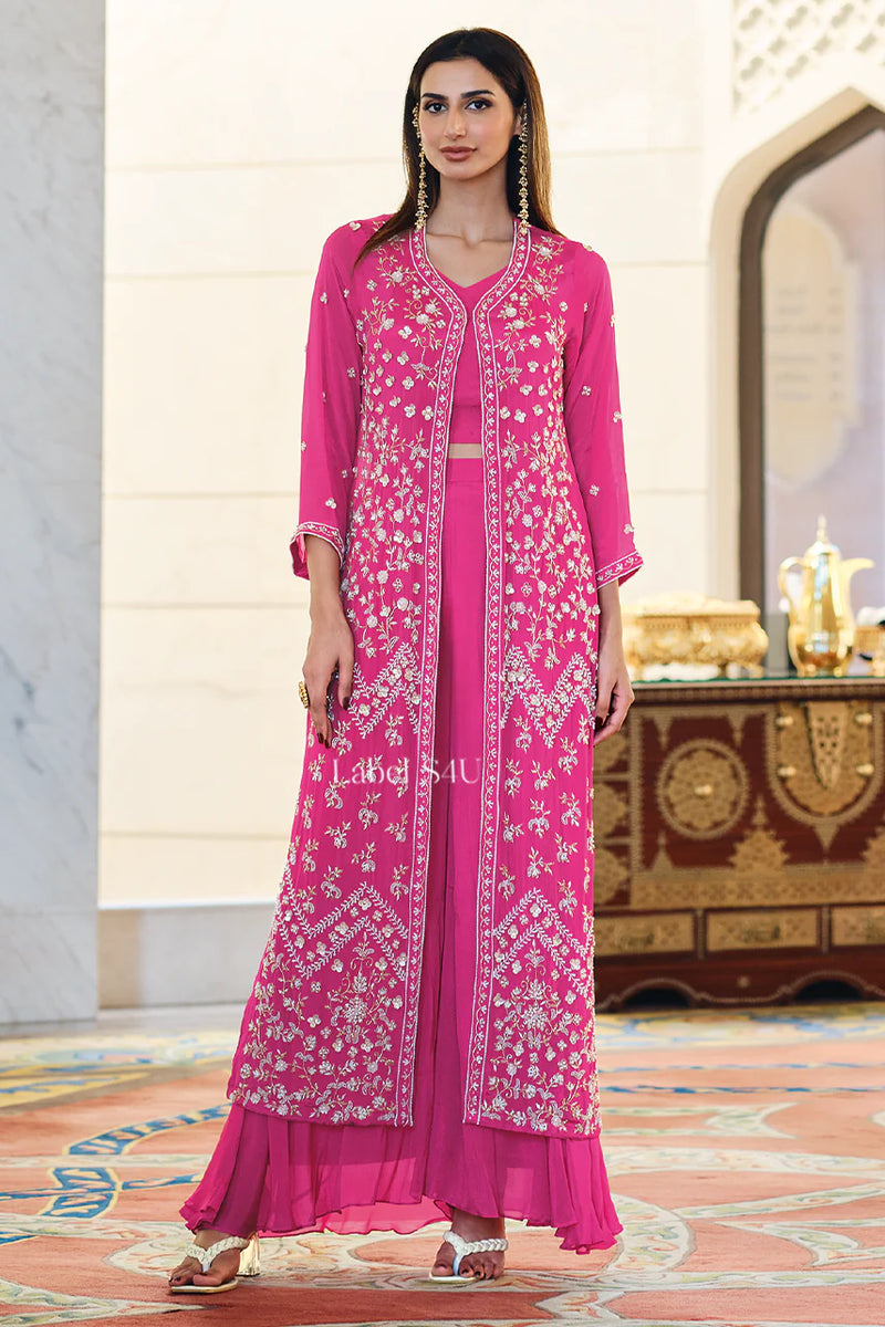 S4u Shivali Dno 3185 Pink Jacket Set