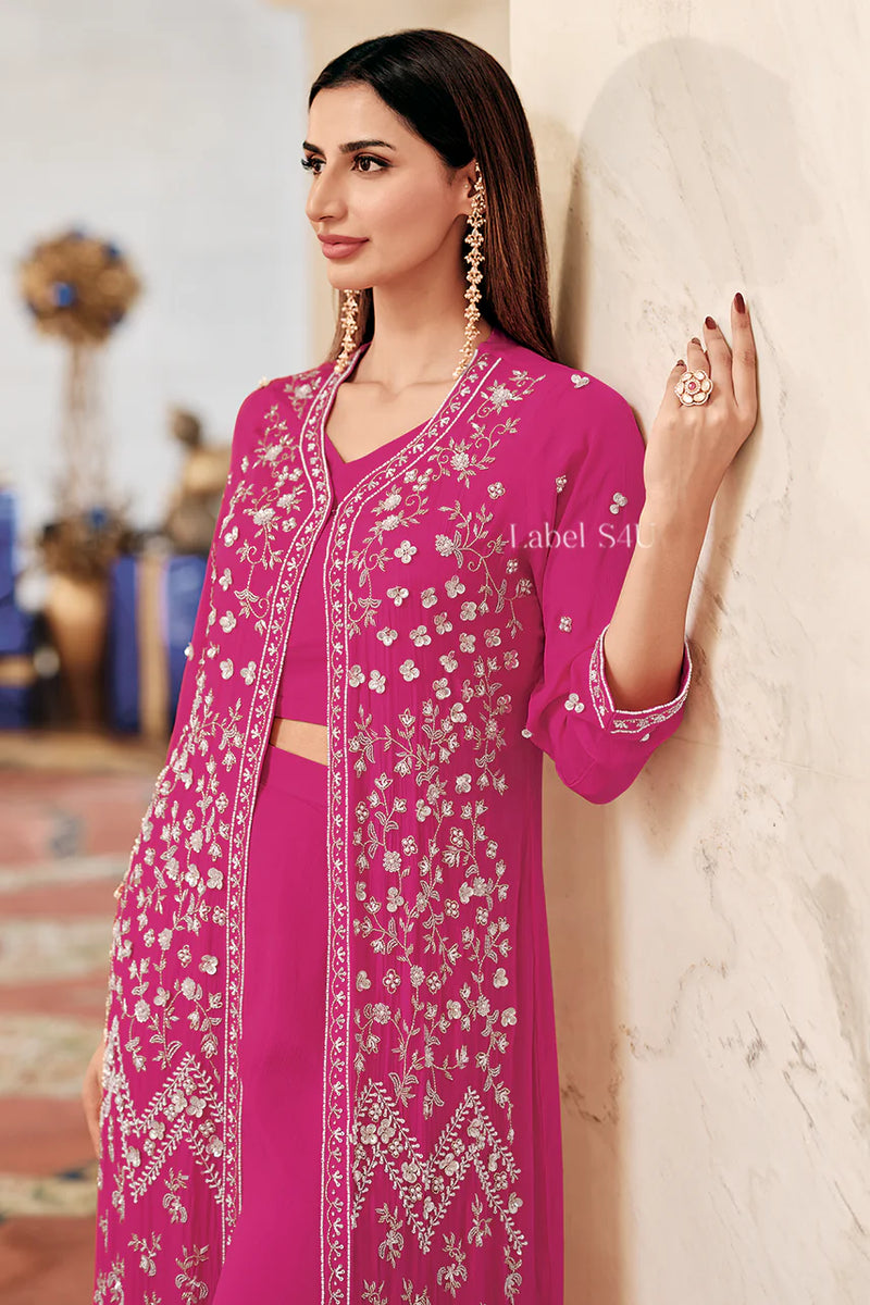 S4u Shivali Dno 3185 Pink Jacket Set