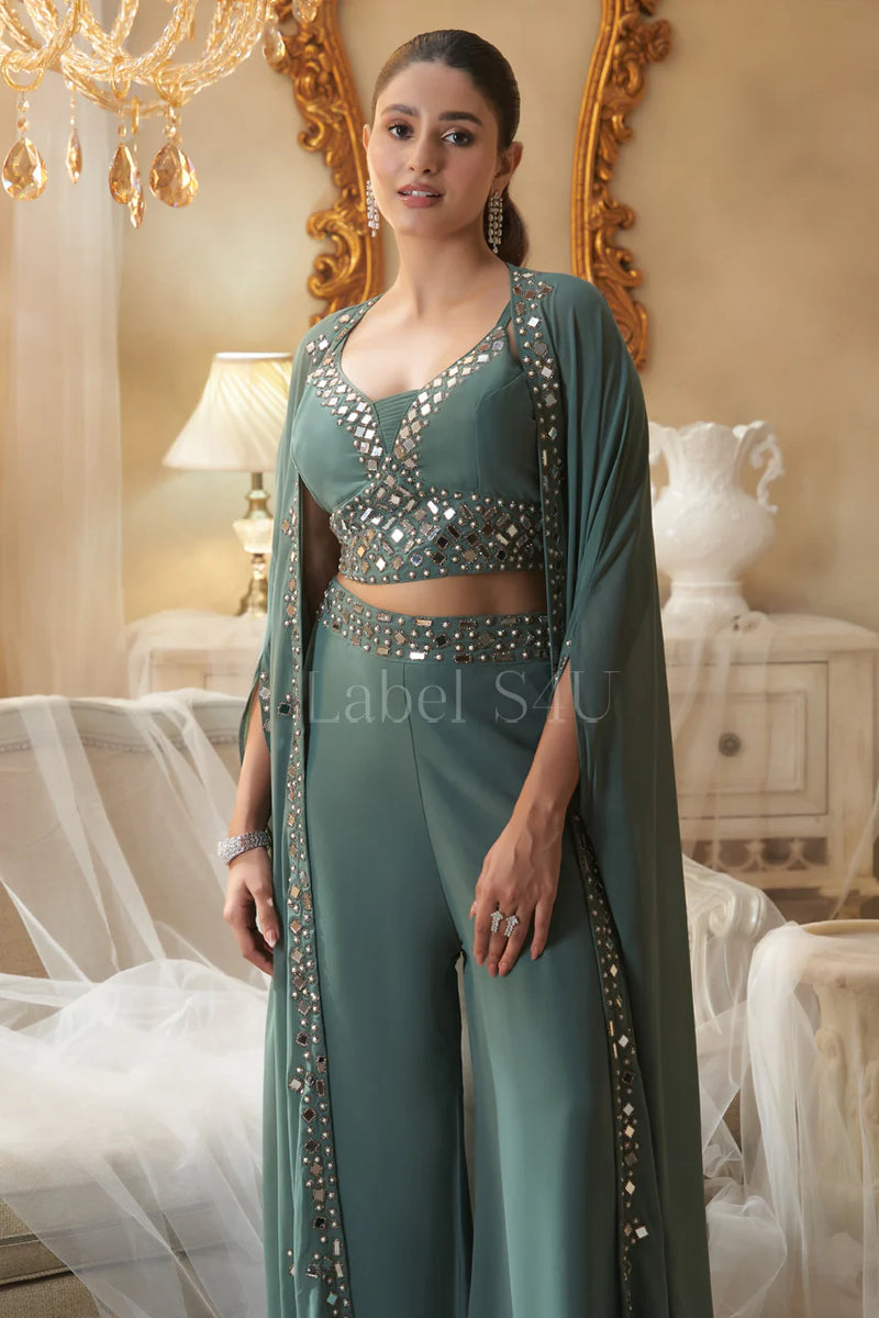 Zahra Mirror Cape Set By S4u Shivali